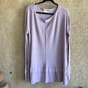 Women’s Free People Waffle lavender long sleeve shirt
